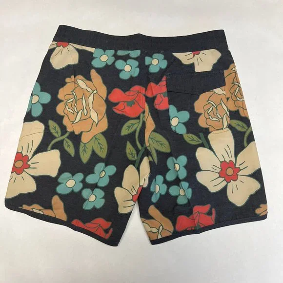 Dark Seas Recycled Boardshorts "Blanco" Heather Charcoal/Floral